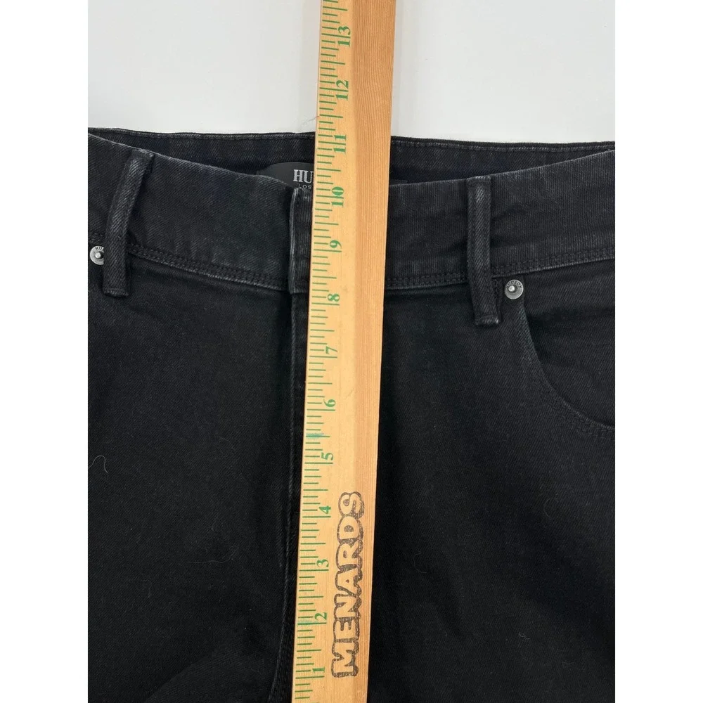 Hudson Los Angeles Womens Black Slim Straight Flap Pocket Jeans‎ Size 10 1811754